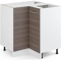 Vicco, Regal, Küchenfront R-Line, Edelgrau, 59.2 x 71.3 cm Möbelfront für den Eckunterschrank