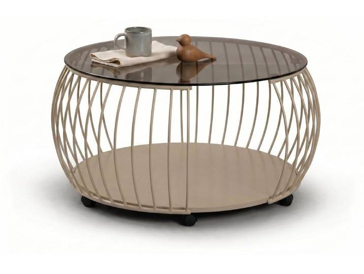 M2 Kollektion Vietnam 2 - Moderner Couchtisch (Ø 80 cm, H 46cm)