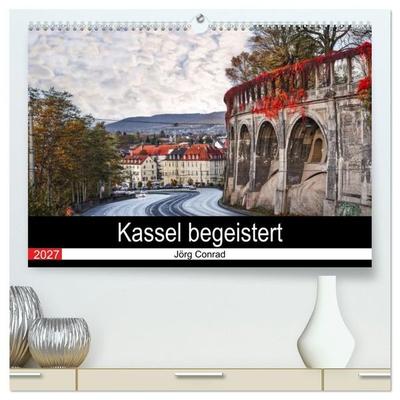 Kassel begeistert (hochwertiger Premium Wandkalender 2027 DIN A2 quer), Kunstdruck in Hochglanz