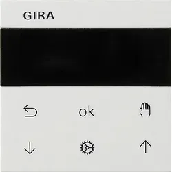 Gira System 3000 Jalousieuhr Display (reinweiß, seidenmatt)