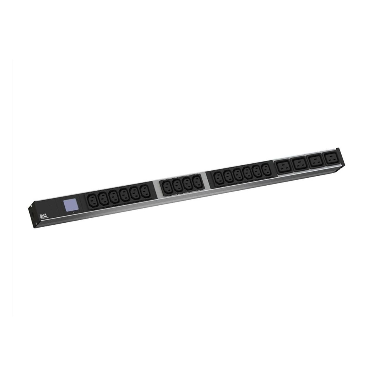 Bachmann BN0500 Local Metered 19inch ALU 1HE 6xC13 2xC19 L:3m SPD 3G 2.5mm2 CEE16A (BM0031187)