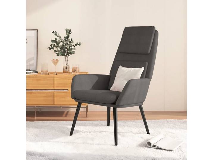 vidaXL Relaxsessel, Relaxsessel Dunkelgrau Stoff