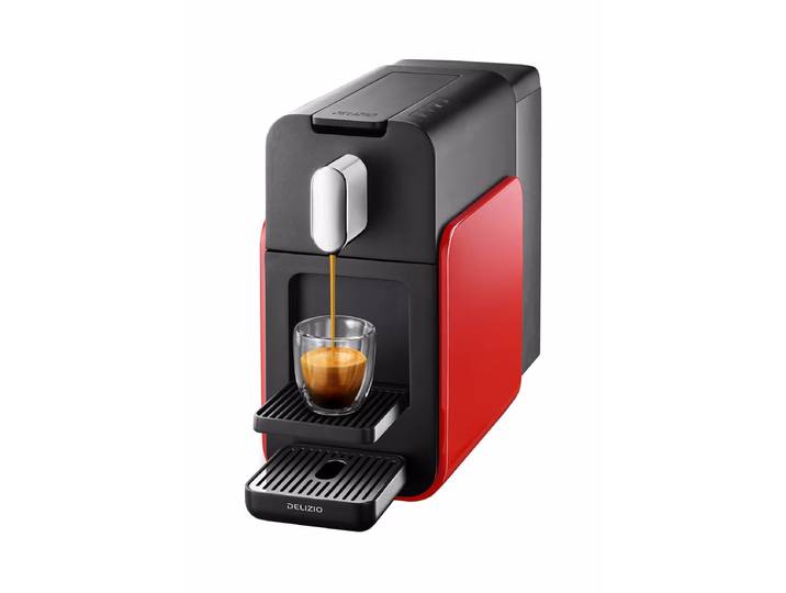 DELIZIO Brava Glossy Red Portionensystem Delizio – Delizio Maschine/Delizio Kaffeemaschine – rot