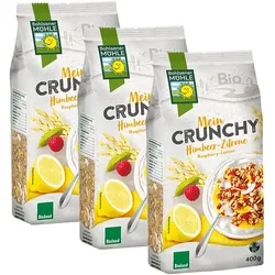 3er-Pack Knuspermüsli Himbeer-Zitrone