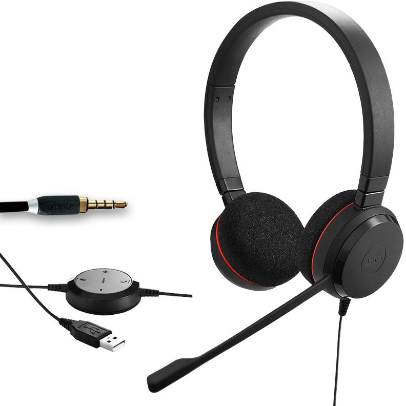 Jabra GN Jabra Evolve 30 II UC Duo   Casque PC Un casque stéréo à double connexion USB + Jack 3,5mm pour échanger où que vous soyez.