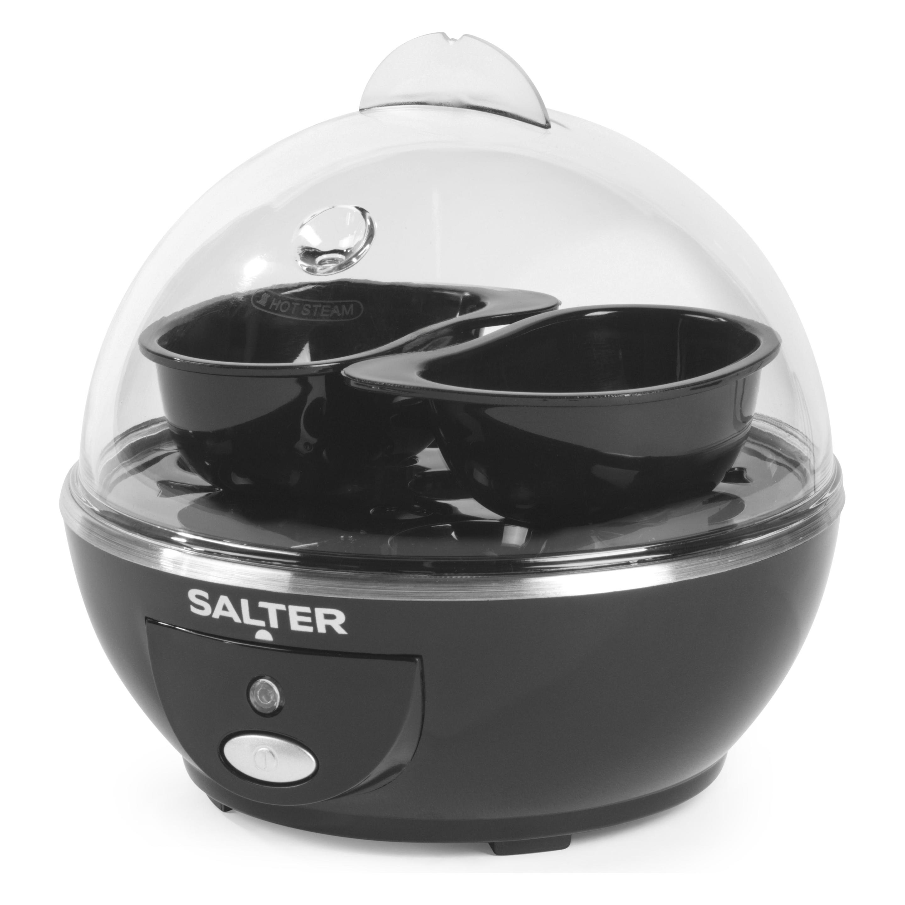 Salter Elektrischer Eierkocher für 6 Eier, inkl. Pochier-Einsätze (T-MLX62704)