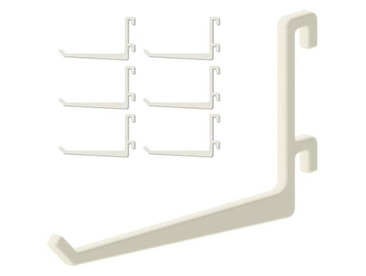 6 crochets pour panneau perforé Ikea Skadis\, en L incliné 90mm Support mural\, plaque pour outils et accessoires
