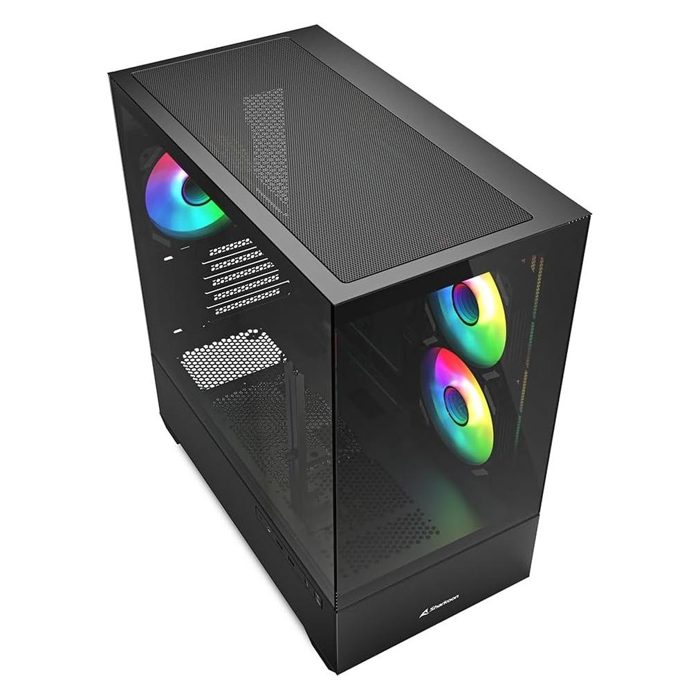 Sharkoon MK6 RGB Black mATX (schwarz) (mATX, Mini-ITX) (4044951041794)