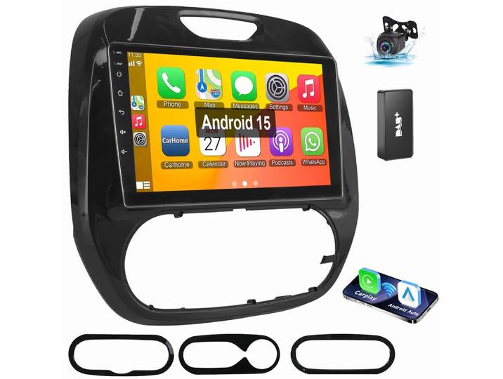 ESSGOO Für Renault Captur Kaptur 2013-2019 Android 15 Autoradio (RDS, Digitalradio (DAB), FM, AM, Carplay Android Auto GPS Navi WIFI BT)