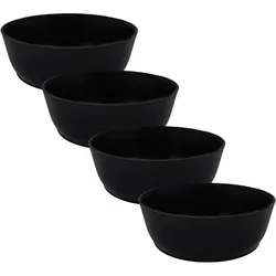 4er Set Gipsbecher Anrührbecher Mischbecher flexibel Baueimer Schwarz Rund 150