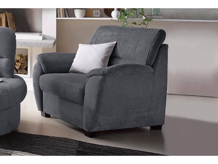 Sessel SIT & MORE Pandora , grau (dunkelgrau), B:103cm H:91cm T:90cm, Luxus-Microfaser ALTARA NUBUCK (100% Polyester);Luxus-Microfaser (100% Polyester);Luxus-Microfaser ALTARA NUBUCK (100% Polyester), Sessel, Sessel