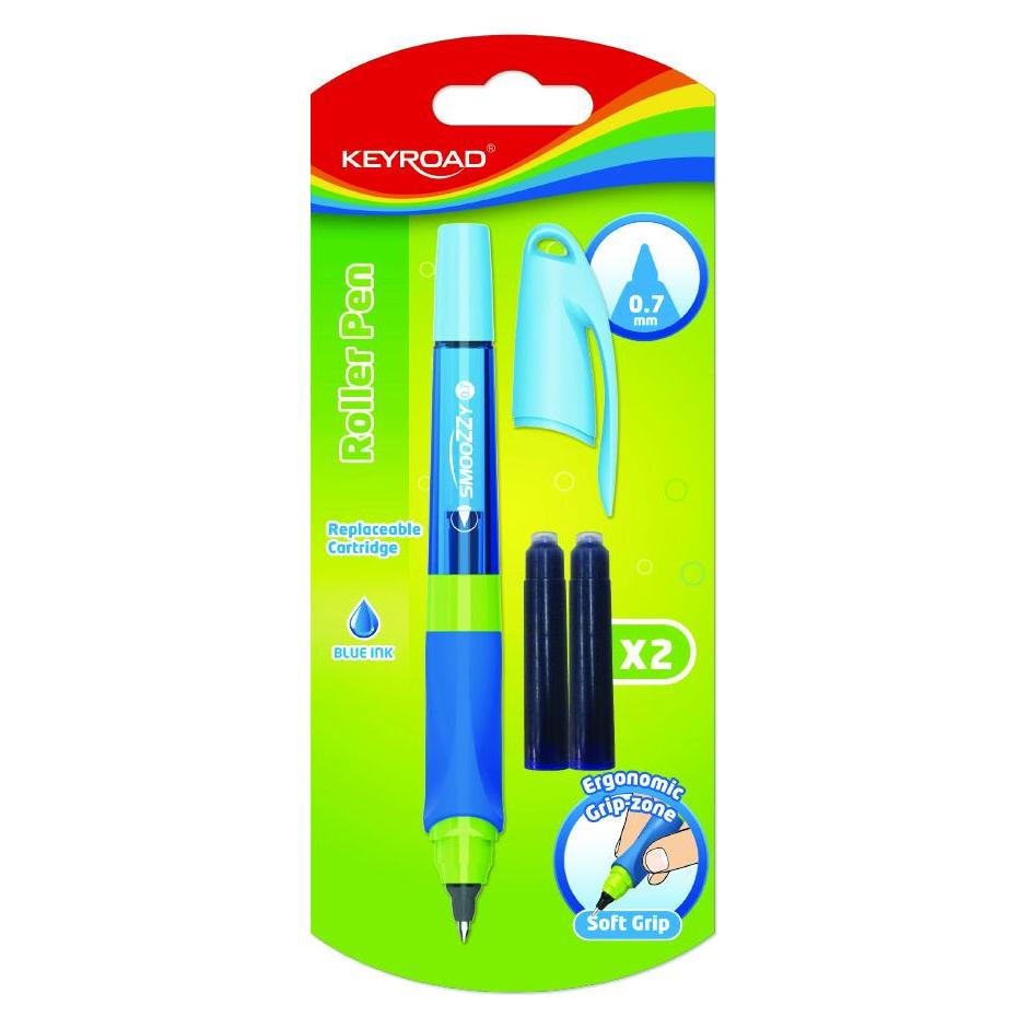 Keyroad Smoozzy writer tintenroller, 0,7 mm, mit patronen, blister, farbmix (1x) (30641758)