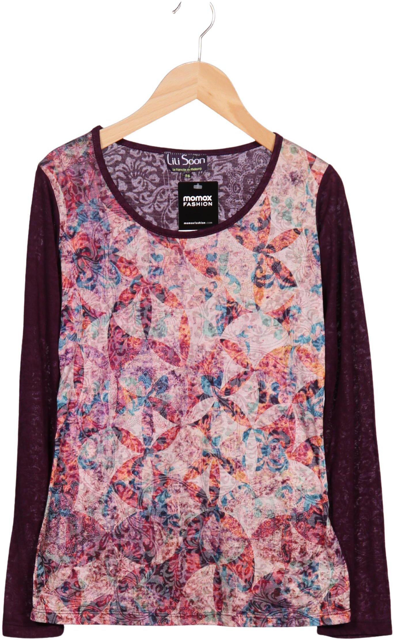 La Fiancée du Mékong Damen Langarmshirt, Lila, Gr. EU 36, Viskose / Synthetik - Second Hand