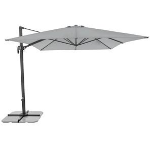 DOPPLER Pendelschirm Ravenna AX 300 x 300 cm, Farbe: hellgrau 16932935