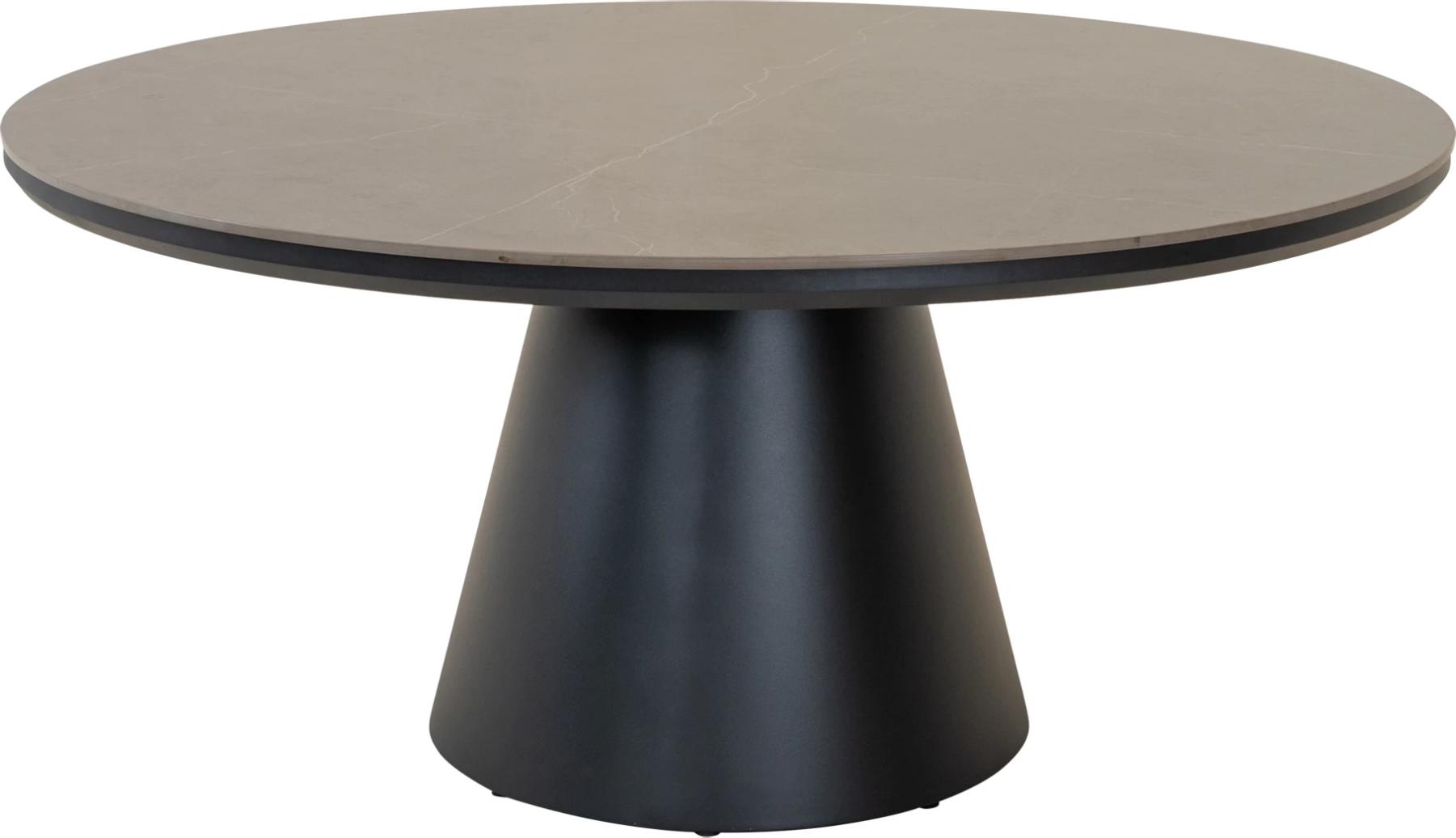Tisch - Ø120x74 cm - Aluminium - Rund - 12 mm Sinterstein