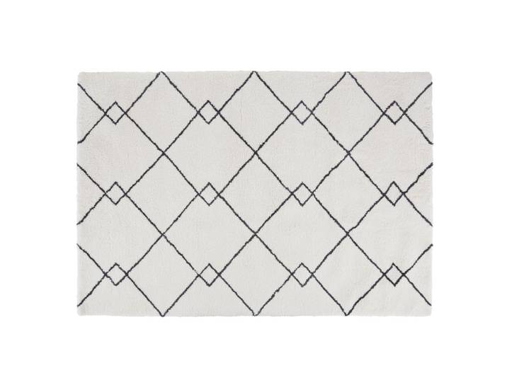 Tapis tufté noir et blanc, 160x230 cm