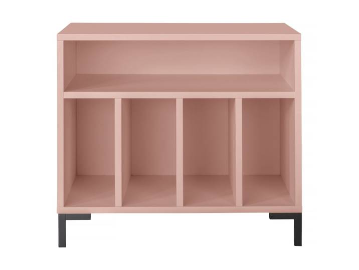 Meuble pour vinyles rose