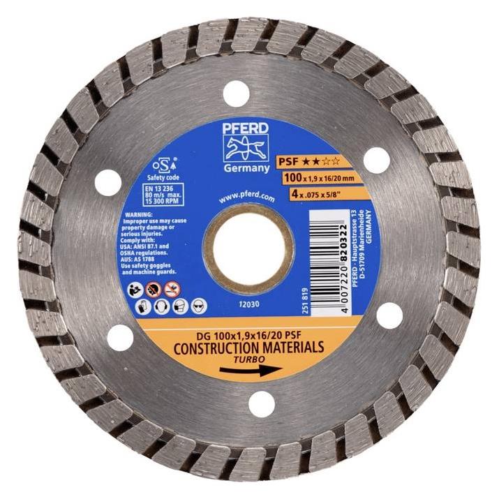 Pferd Diamond cut-off wheels for the construction industry, type with continuous rim PSF (68300036)