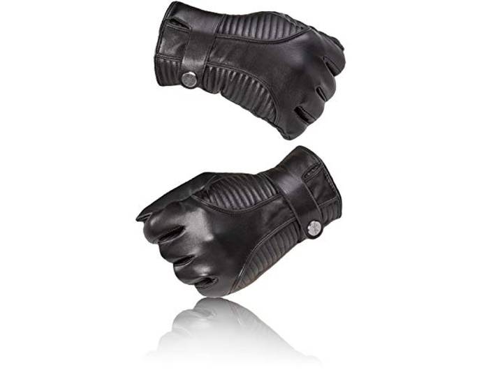 PEARLWOOD Herren Touchscreen Handschuhe Britt I aus Schafleder I Schwarz Größe M