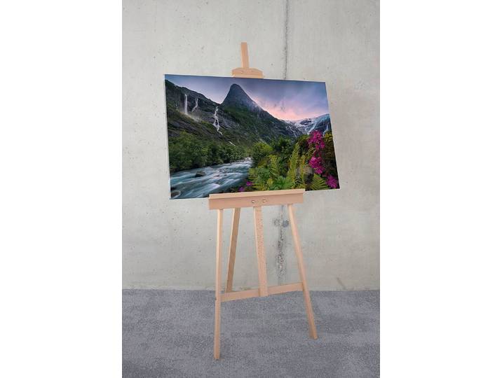 Leinwandbild Scandinavian Paradise Deutsches Qualitätsvlies 155 g/m² gespannt auf 2 cm starken, hochwertigem Kiefern Massivholz Stabiler
