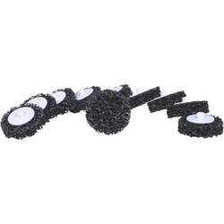 KS Tools 515.5087 Ersatz-Schleifpads, Ø50mm, Strip Rad schwarz, 10er Pack