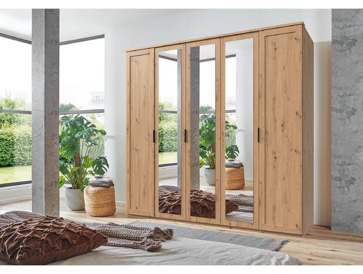 Drehtürenschränk Nadja 225cm Holz/Braun/Eiche Artisan Dekor
