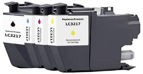 Renkforce Tinte Kombi-Pack ersetzt Brother LC-3217BK, LC-3217C, LC-3217M, LC-3217Y Kompatibel Schwarz, Cyan, Magenta, Gelb
