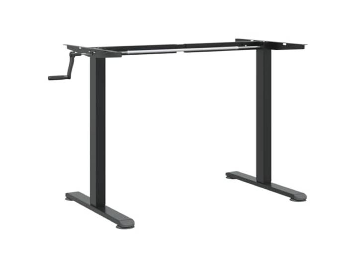 hliofuir Höhenverstellbares Schreibtischgestell Stehpult Schwarz Ergonomisches Tischgestell aus pulverbeschichtetem Stahl für Schlafzimmer und kleines Büro, ohne Tischplatte.