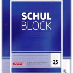 BRUNNEN Schulblock A4 Lineatur 25 50 Blatt 1052525