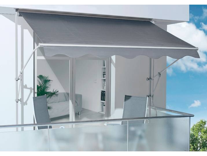 Klemmmarkise SPETTMANN LINE , grau, B:400cm, Polyester, Markisen, Klemmmarkise, Breite: 400 cm, Ausfall 160 cm