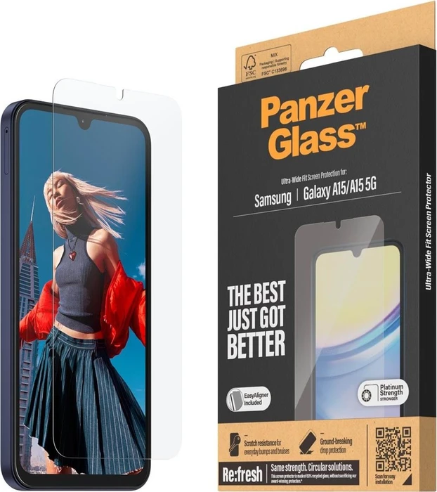 PanzerGlass Samsung Galaxy A15/A15 5G mit Einbaurahmen