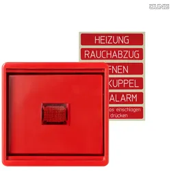 Jung Abdeckung Glasscheibe rt mit Lichtfenster 661 WGL R