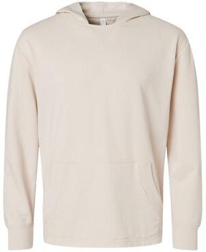 LAT 6936 Vintage Wash Hoodie in Washed Natural size XL   Polyester Blend
