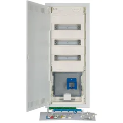 Eaton 302439 Hohlwand-Kleinverteiler, Hybrid, 5-reihig, 36TE, Stahlblechtür flach KLV-60HWP-HY36-F