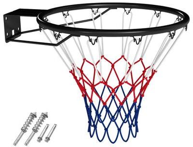 "Costway 18"" Basketball Rim Heavy Duty Wall Mounted Basketball Rim Goal Replacement-Black"