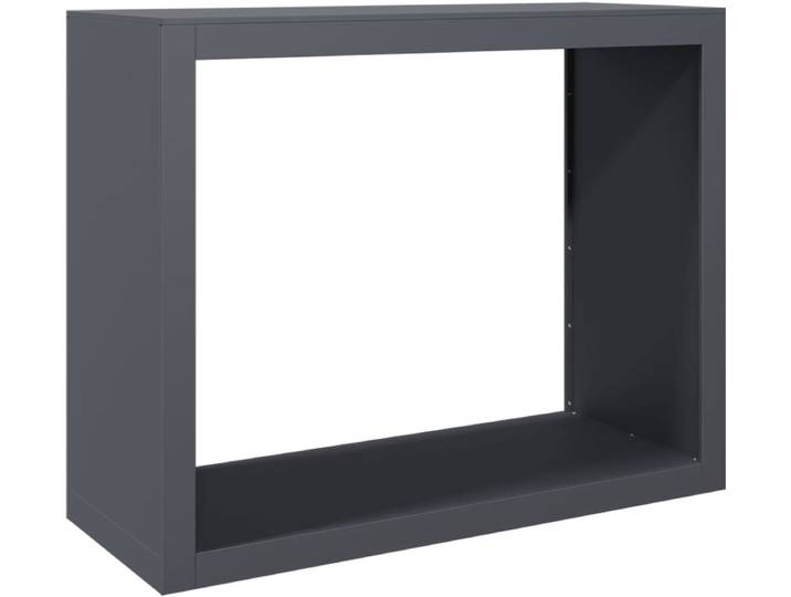 vidaXL - Haardhoutrek - 100x40x80 - cm - staal - antracietkleurig