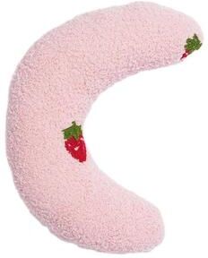 Uplift Picks Moon Shaped Plush Pet Pillow Bed For Cats And Dogs pink