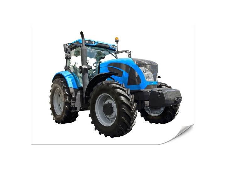 FOTOTAPETE für Jugendzimmer Blauer Traktor Landwirtschaft 200x140