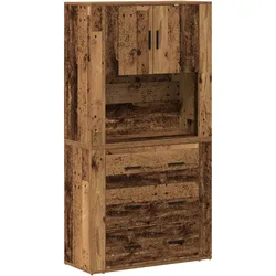 vidaXL Highboard Altholz 80x33x150 cm Holzwerkstoff
