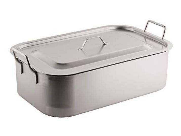 Paderno World Cuisine Tiefer Kochtopf mit Deckel aus Edelstahl