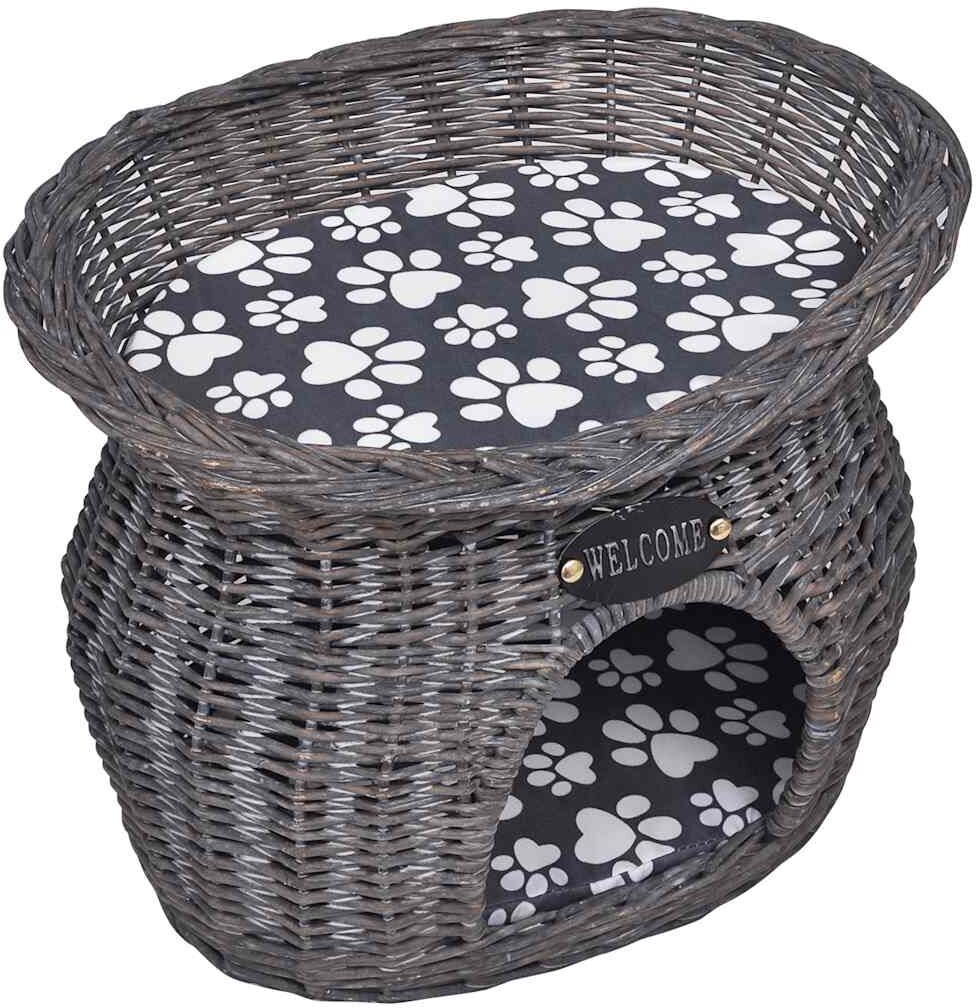 vidaXL Arbre/maison à chat avec coussin Saule