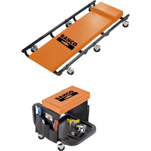 Bahco Werkstatt-Rollbrett BLE304, bis 116kg, Rollsitz & Montageliege, 360° drehbar