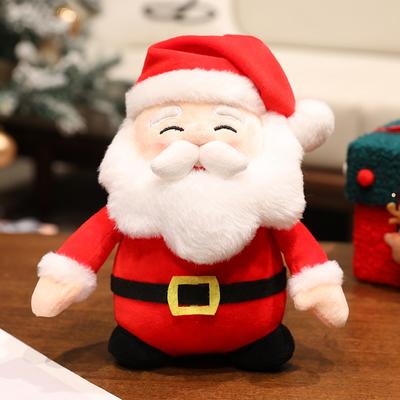 Modern Mode Marketplace Stuffed Father Christmas Sika Deer, Kawaii Soft Christmas Plush Pillow, Green Tree Gingerbread Man Party Decor Gift father Christmas