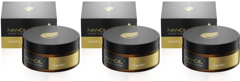 Nanoil Keratin Hair Mask x3 3x300 ml Creme