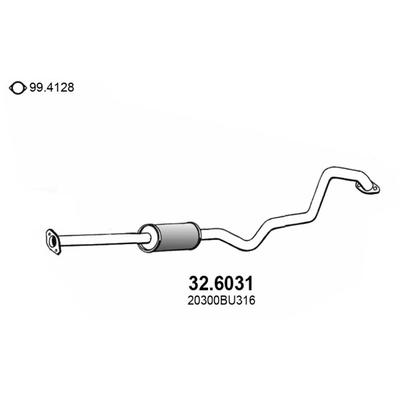 ASSO Mittelschalldämpfer 326031 für NISSAN