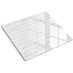 GLASPLATTE 60x52 cm Ziegelmauer