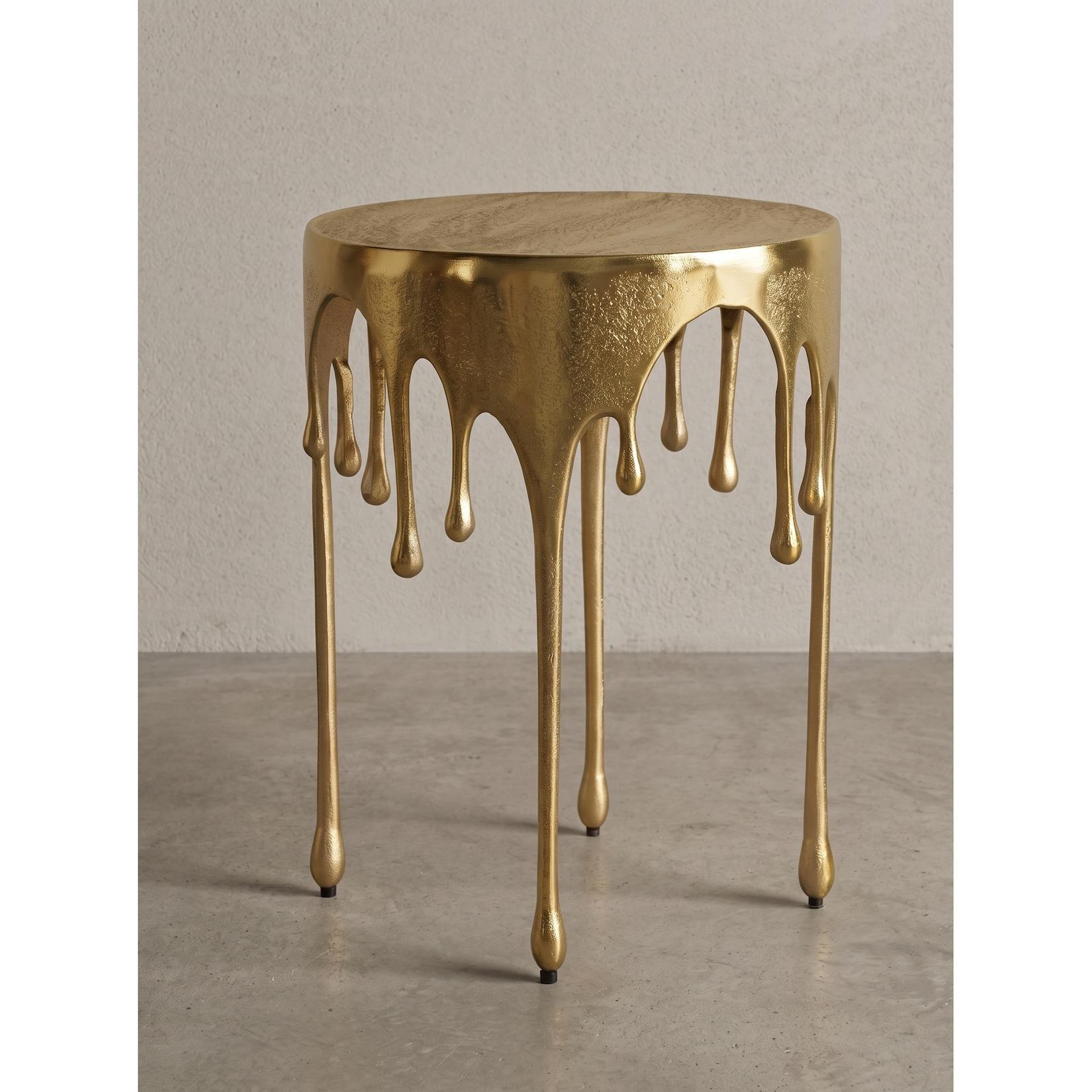 Beistelltisch Aluminium Gold Ø 43x56 cm - GARD Kadima Design