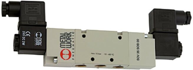 Riegler Électrovanne bistable 5/2 voies, électropneumatique, G 1/2, 24 V CC (517.213)
