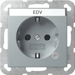 Gira Steckdose Kontroll+BSF Aluminium 445226
