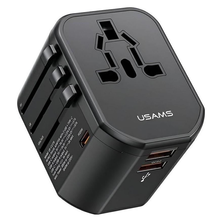 Usams T59 Reiseladegerät mit 20W Dual USB-A + Type-C (US-CC179)